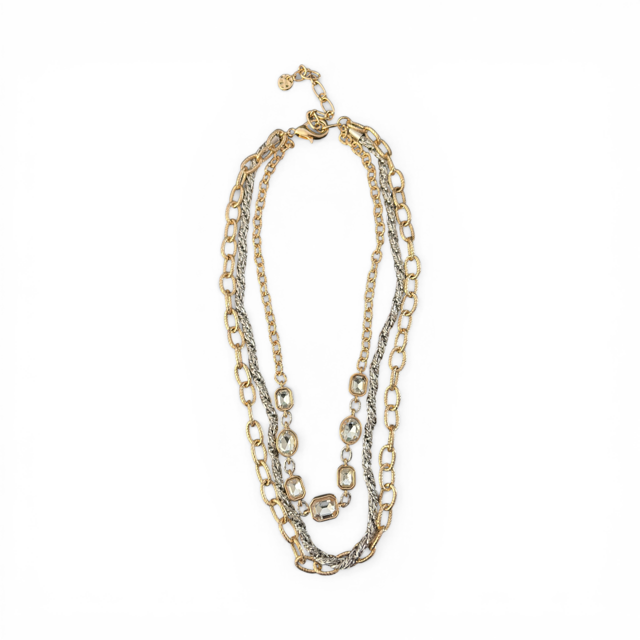 8397 multiple layer necklace with rhinestones