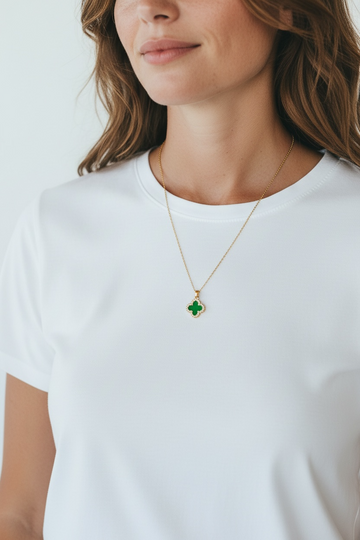 5785 reversible cleef necklace gold