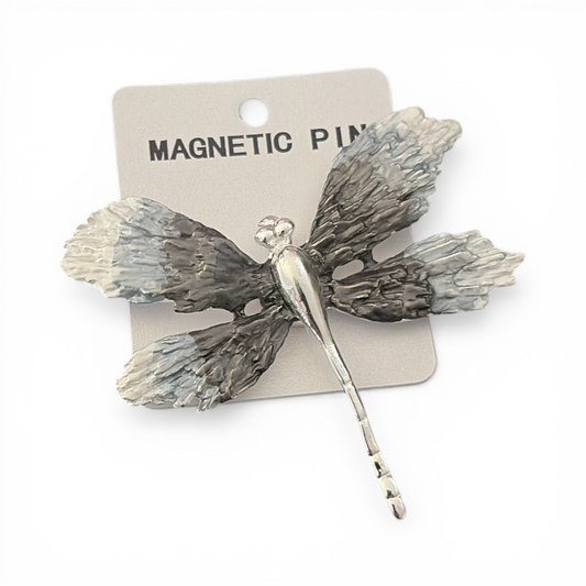 6857 magnetic brooch, dragonfly black