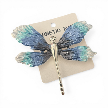68576 magnetic brooch, dragonfly blue