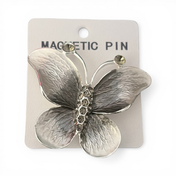 3890 magnetic brooch, butterfly block