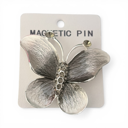 3890 magnetic brooch, butterfly block