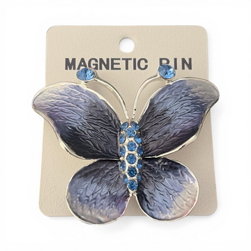3895 magnetic brooch, butterfly blue
