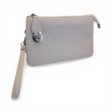Large Triple Crossbody Bag - Beige