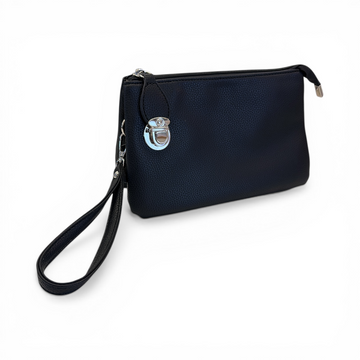 Large Triple Crossbody Bag - Black