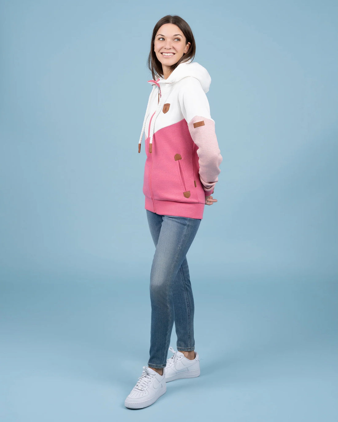 Wanakome Roxette Cosmo Pink Mix Full-Zip Hoodie