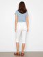 Charlie B - Knee High Capri Twill Pants - White