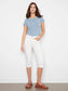 Charlie B - Knee High Capri Twill Pants - White