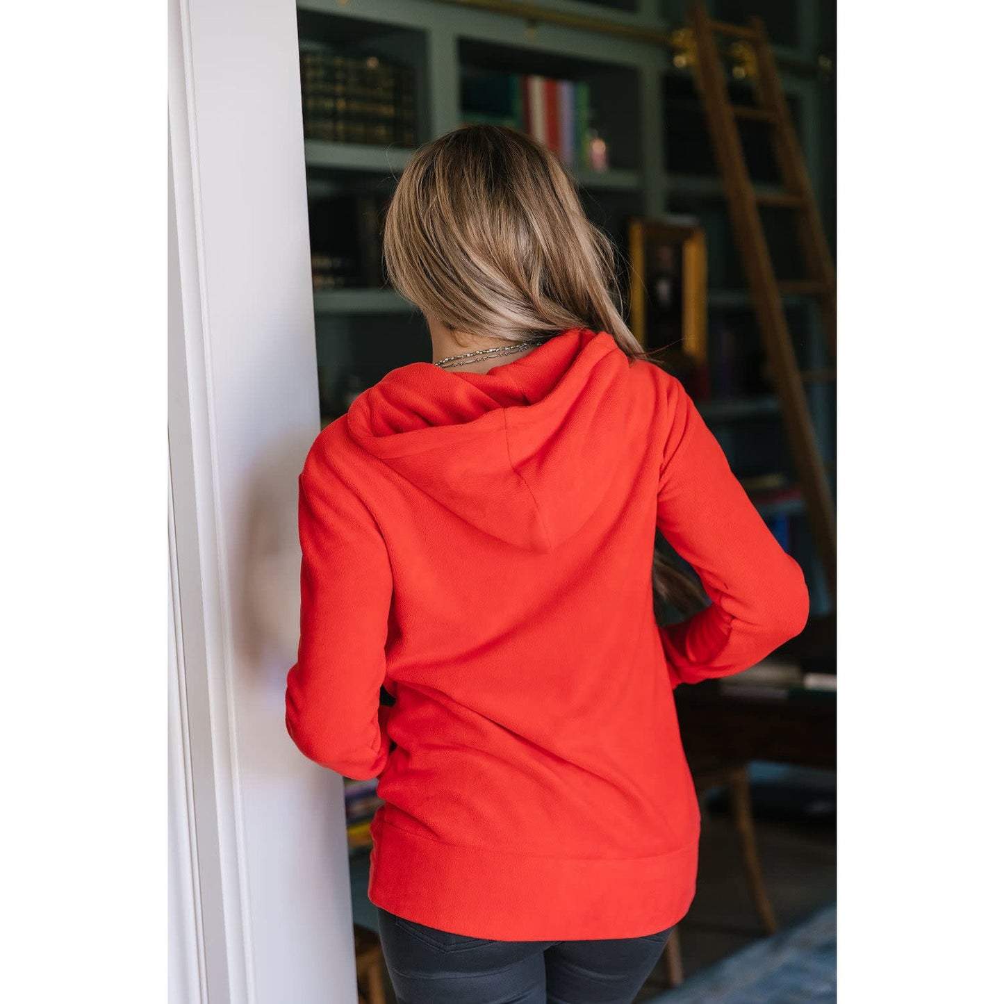 Preloved Ampersand Ave Halfzip Sweatshirt Cozy Cutie Cherry