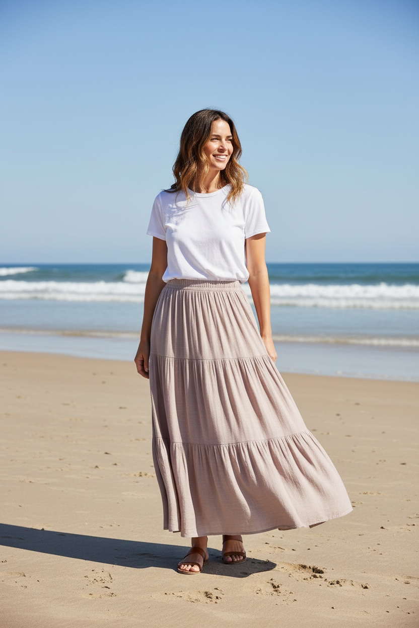 The Bohomian Skirt - Mauve