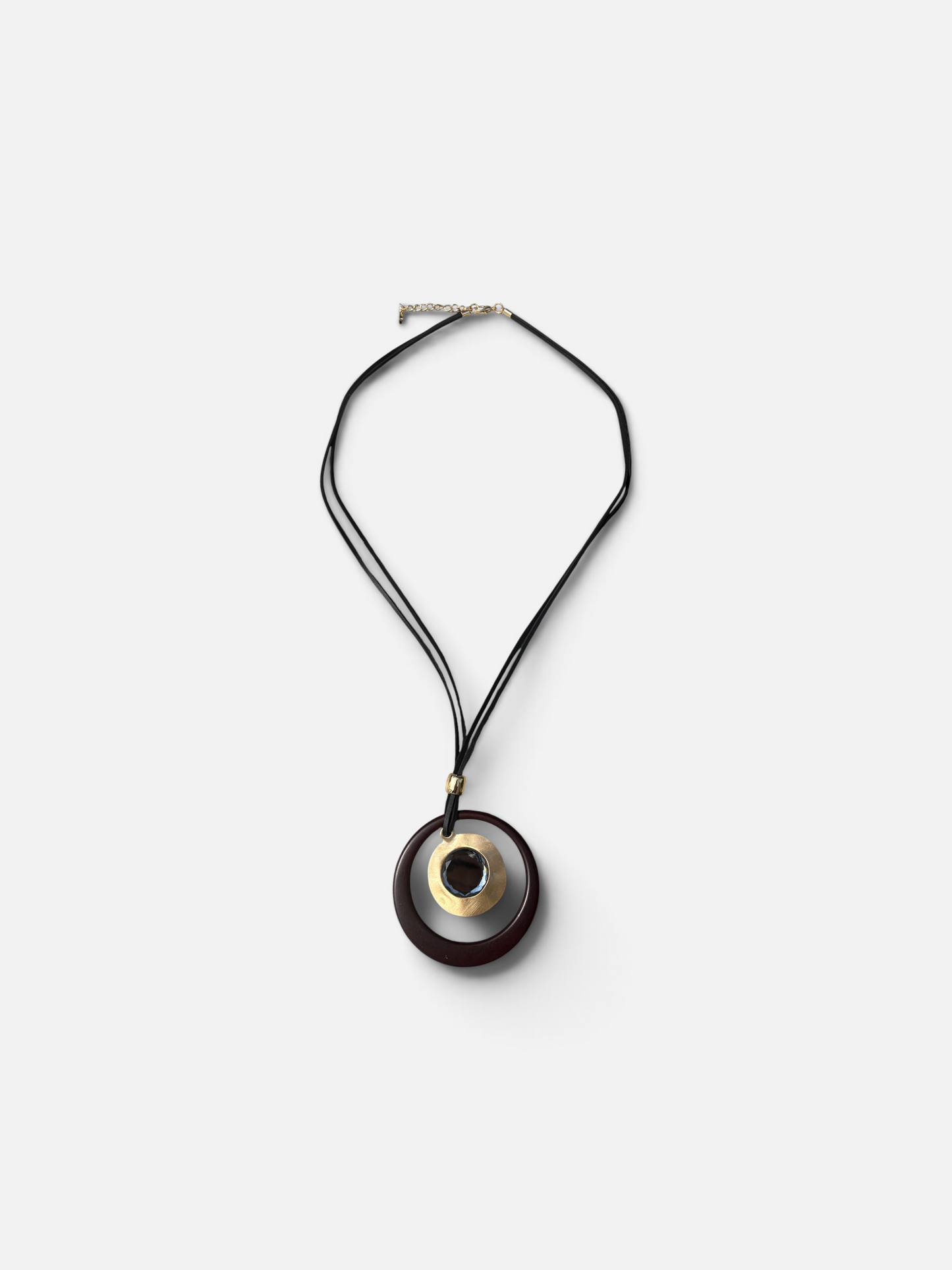 Brown Gold Tone Long Necklace