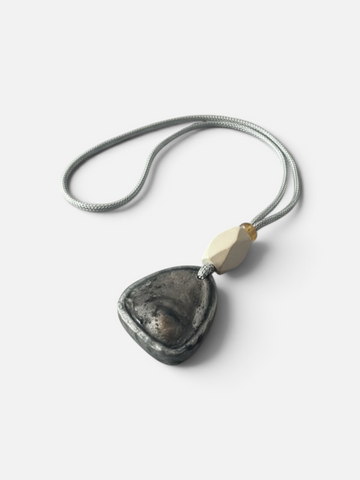 Long Resin Grey Necklace