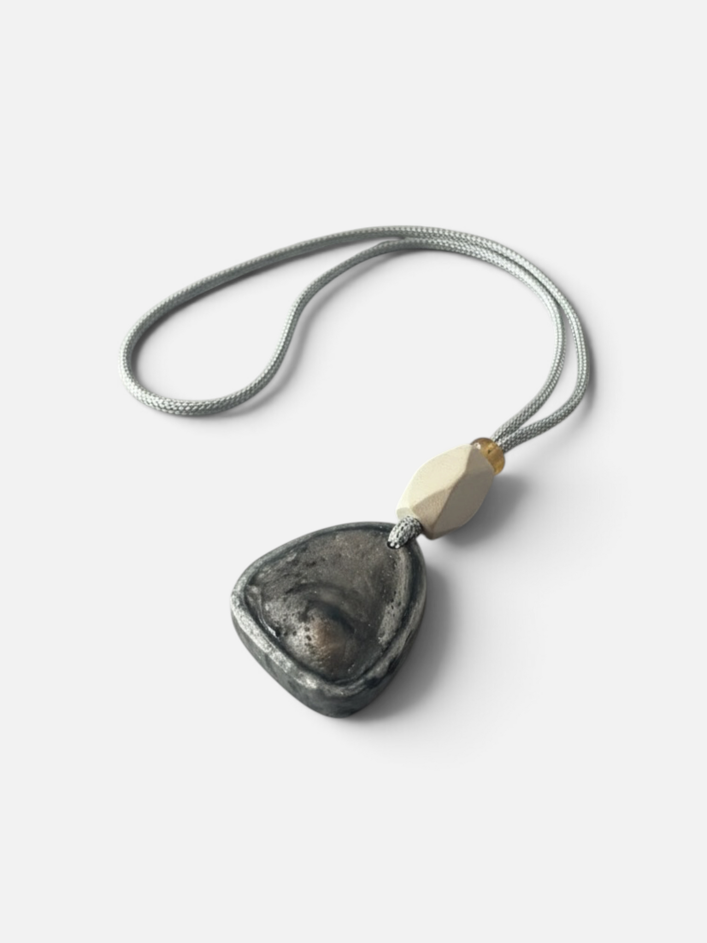 Long Resin Grey Necklace