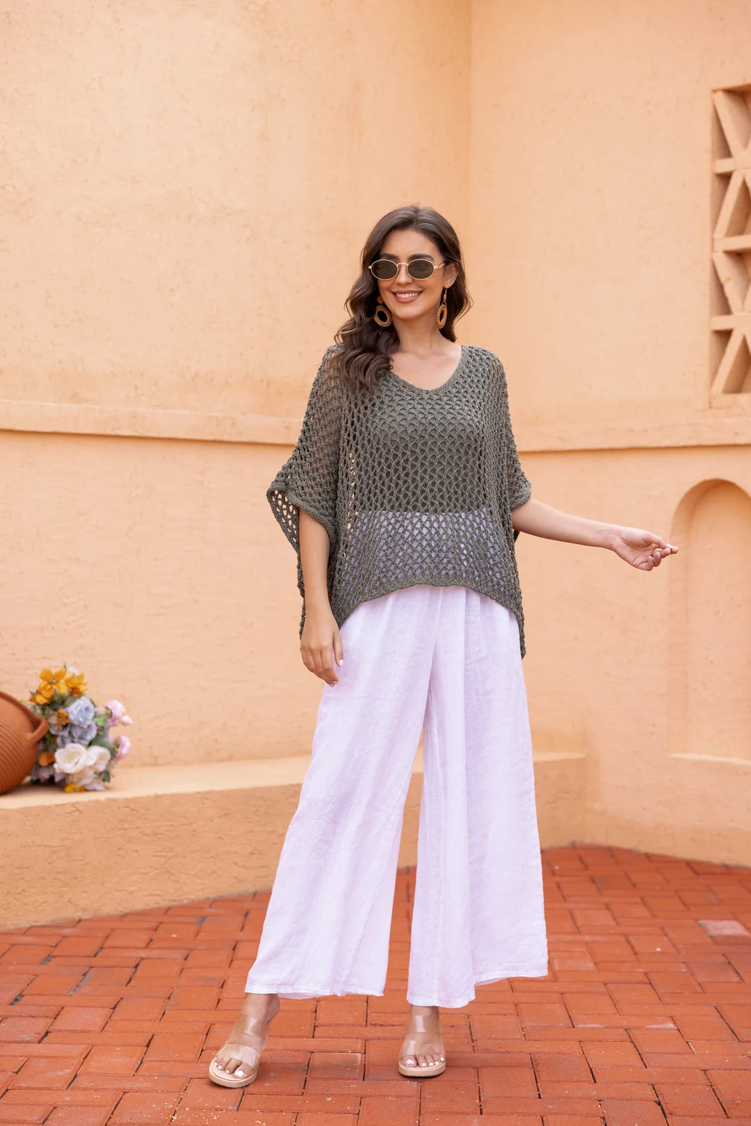 OFV - Paloma’s Crochet Poncho - Military Green