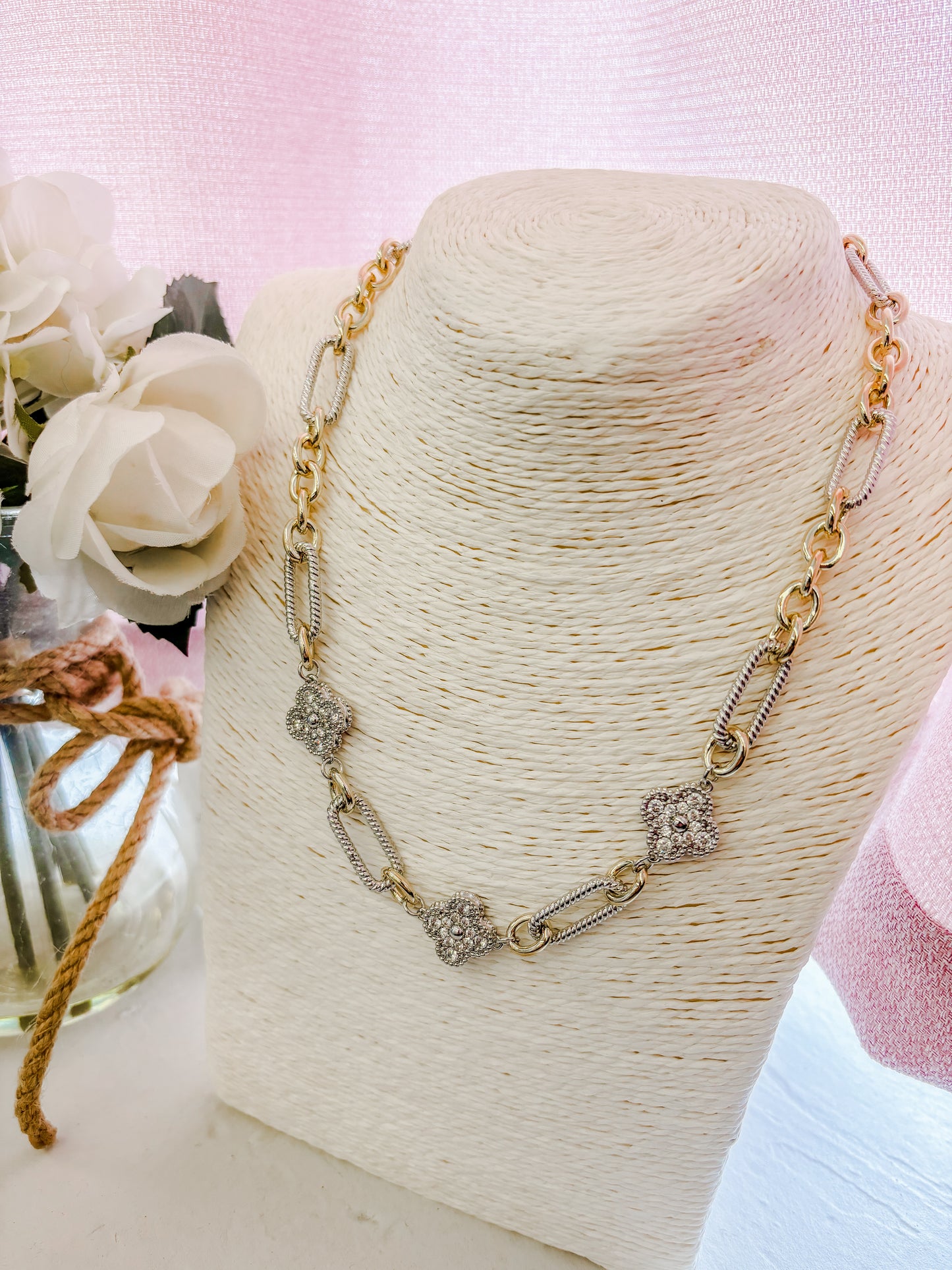 Four Leaf Clover Mix Necklace