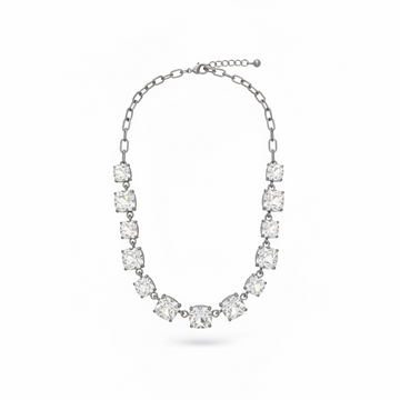 The Crystal Necklace - Silver