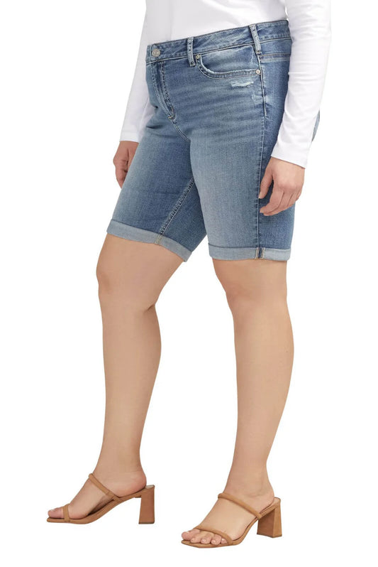 Silver Jeans Elyse Mid Rise Bermuda Shorts