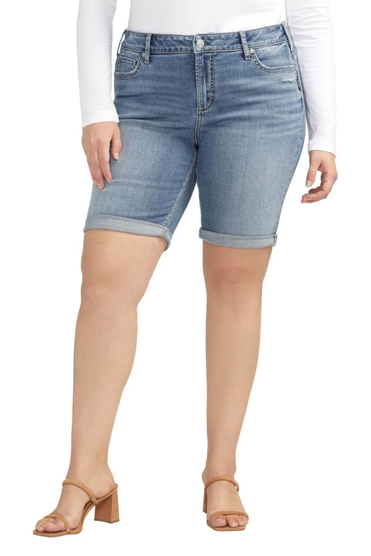 Silver Jeans Elyse Mid Rise Bermuda Shorts