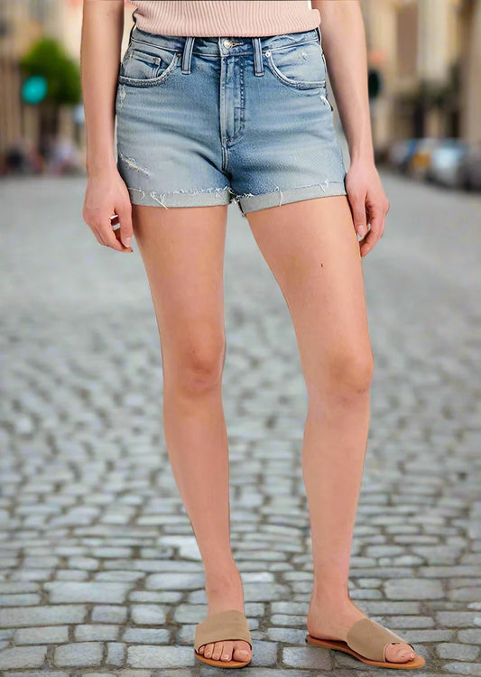 Silver Jeans Beau Girlfeiend Fit Midrise Shorts