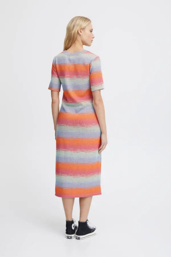 ICHI - Rainbow Rib Dress