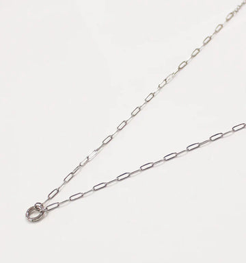 Stainless Steel Paperclip w/ Clasp Necklace (Silver)