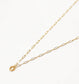 Stainless Steel Paperclip w/ Clasp Necklace (Gold)