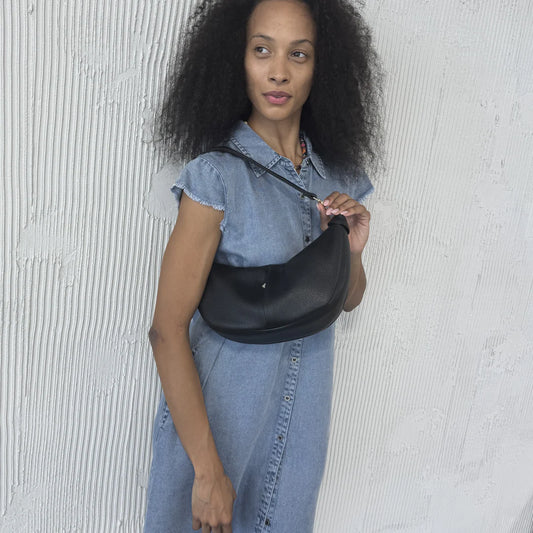 Espe - Kingston Convertible Crossbody Shoulder Bag - Black