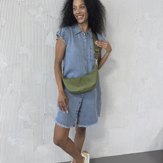 Espe - Kingston Convertible Crossbody Shoulder Bag - Olive