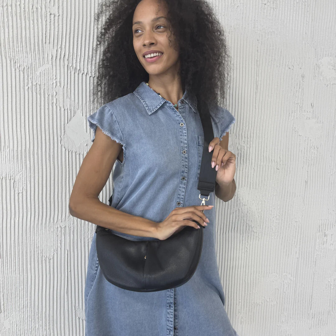 Espe - Kingston Convertible Crossbody Shoulder Bag - Black