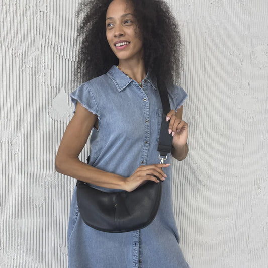 Espe - Kingston Convertible Crossbody Shoulder Bag - Black