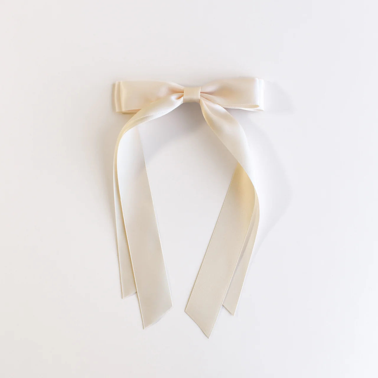 Hair Bow Clip - Cream