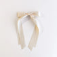 Hair Bow Clip - Cream