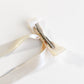 Hair Bow Clip - Cream