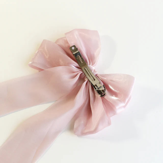 Hair Bow Clip - Pink