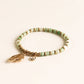 Stretch Bracelet Natural - Green
