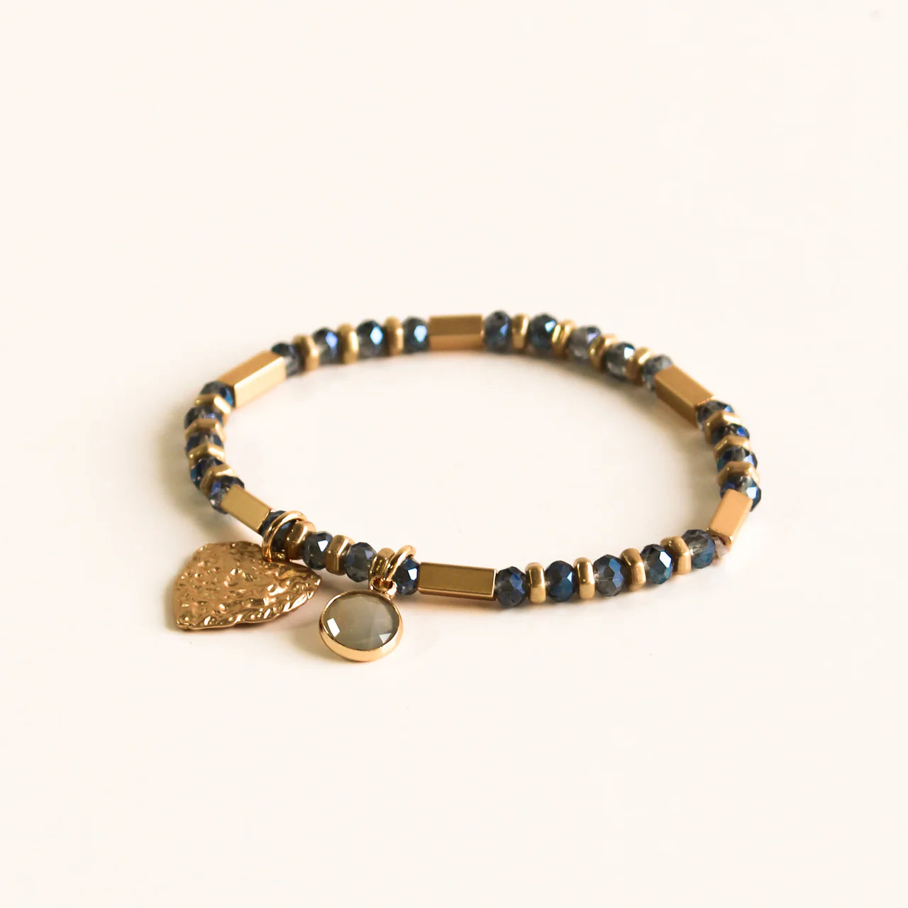 Stretch Bracelet Natural - Blue