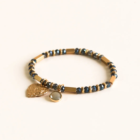 Stretch Bracelet Natural - Blue