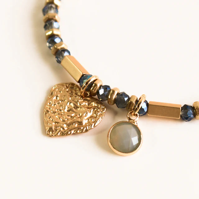 Stretch Bracelet Natural - Blue