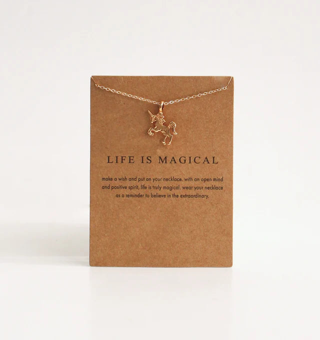 Life is Magical Unicorn Necklace