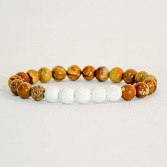 Stretch Bracelet | Jasper & Lava Stone