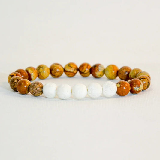 Stretch Bracelet | Jasper & Lava Stone