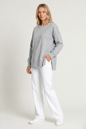 The Girlfriend Sweater - Heather Grey