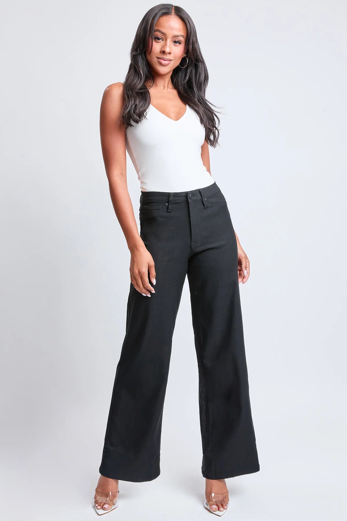 Hyperstretch Wide Leg Pants - Black