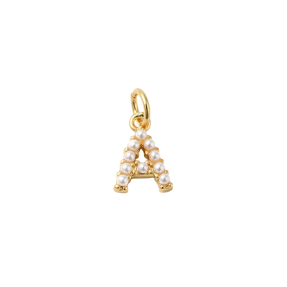 Charm - Alphabet Pearl (Gold)