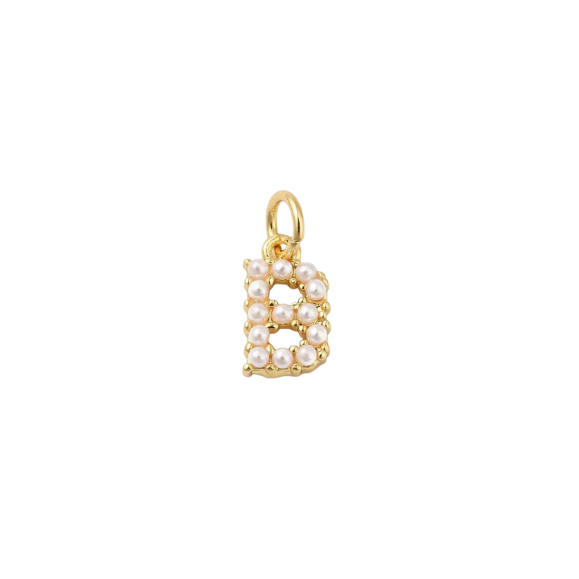 Charm - Alphabet Pearl (Gold)