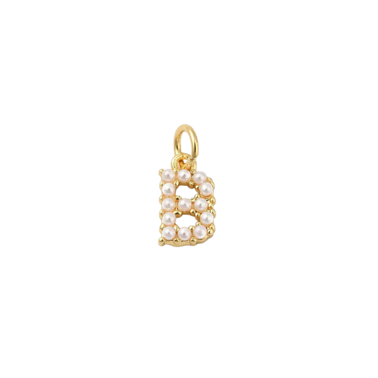 Charm - Alphabet Pearl (Gold)