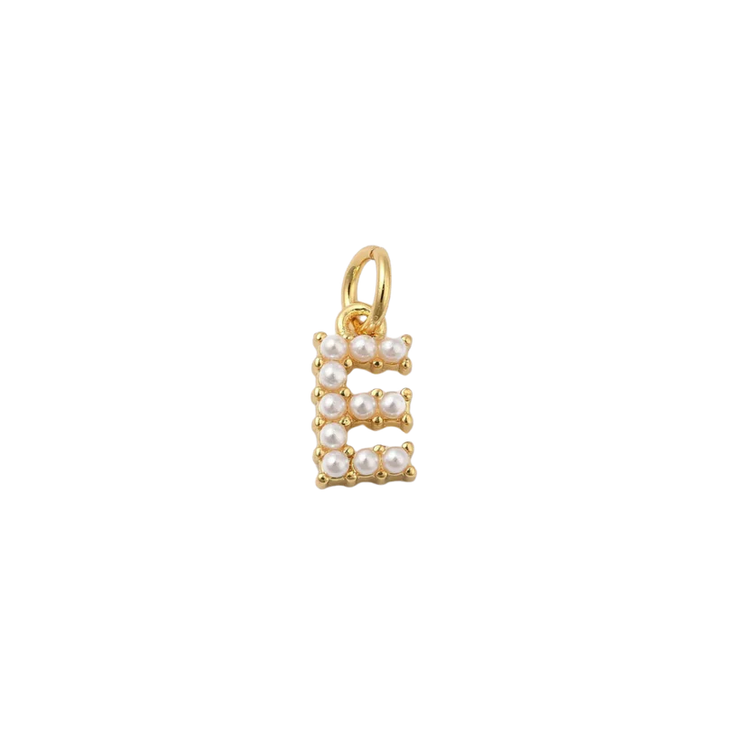 Charm - Alphabet Pearl (Gold)