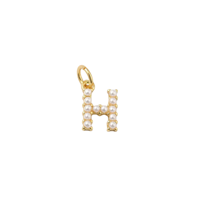 Charm - Alphabet Pearl (Gold)