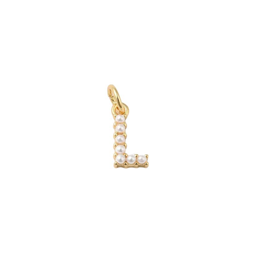 Charm - Alphabet Pearl (Gold)