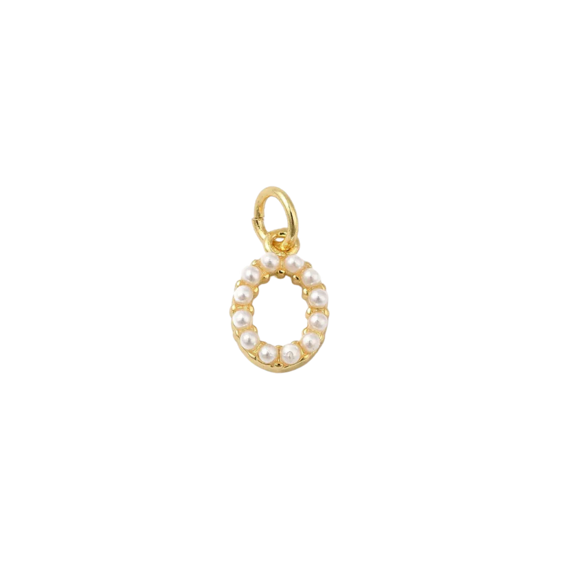 Charm - Alphabet Pearl (Gold)
